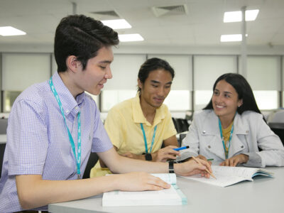 SRI Students Studying