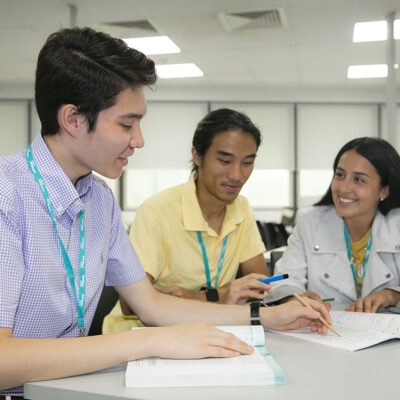 SRI Students Studying