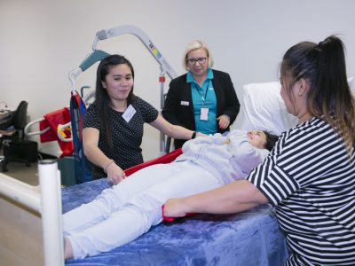 Sarina Russo Institute, Community Services students complete a Manual Handling Course at our Brisbane Campus.