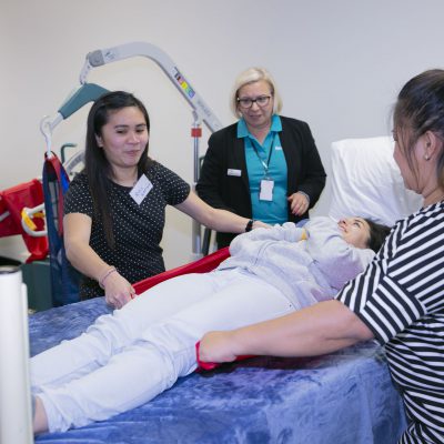 Sarina Russo Institute, Community Services students complete a Manual Handling Course at our Brisbane Campus.